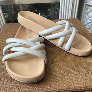 J. Crew Pacific white Cushy Strap Sandals 9.5